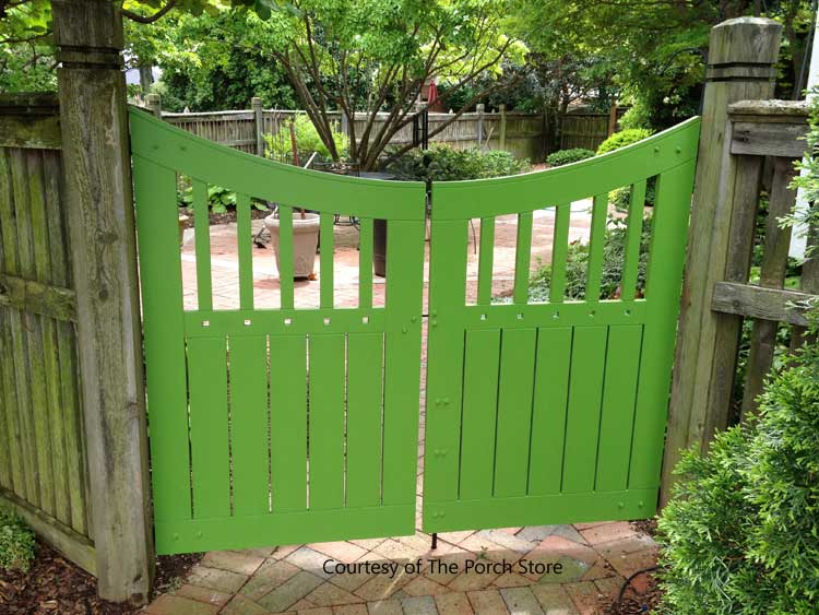 gorgeous set of green gates by The Porch Store