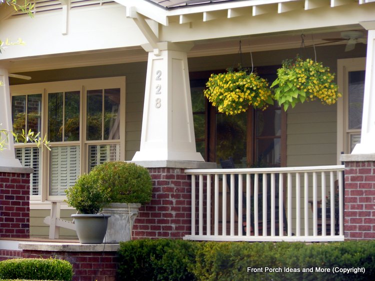 green and yellow flowers in hanging basket