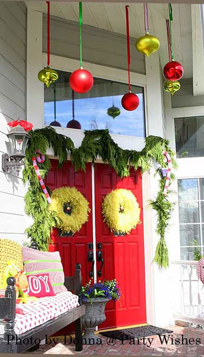 grinch themed holiday decorations