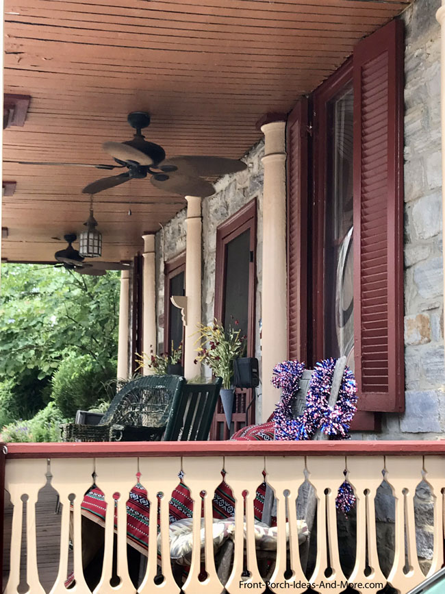 half round porch columns on front porch