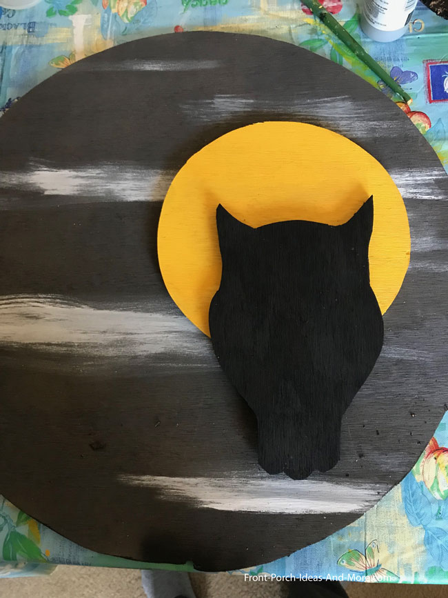 painted clouds across the decoration