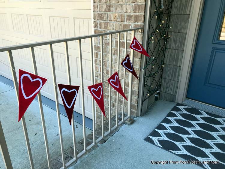 diy heart garland for the porch