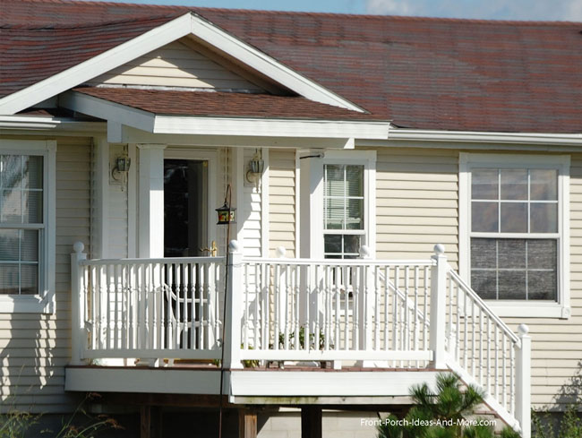 porch with both gable and shed roof