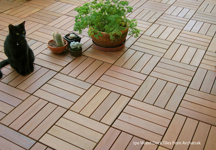 interlocking deck tiles on porch