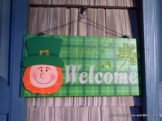 front porch with spring time landscaping