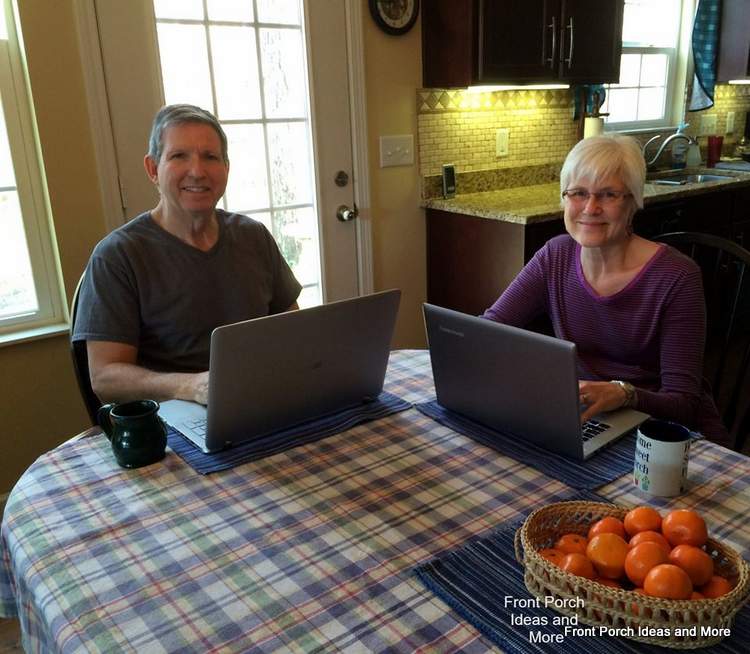 Mary and Dave at kitchen table