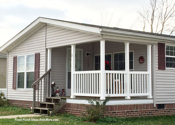 mobile home porch design with end gable roof