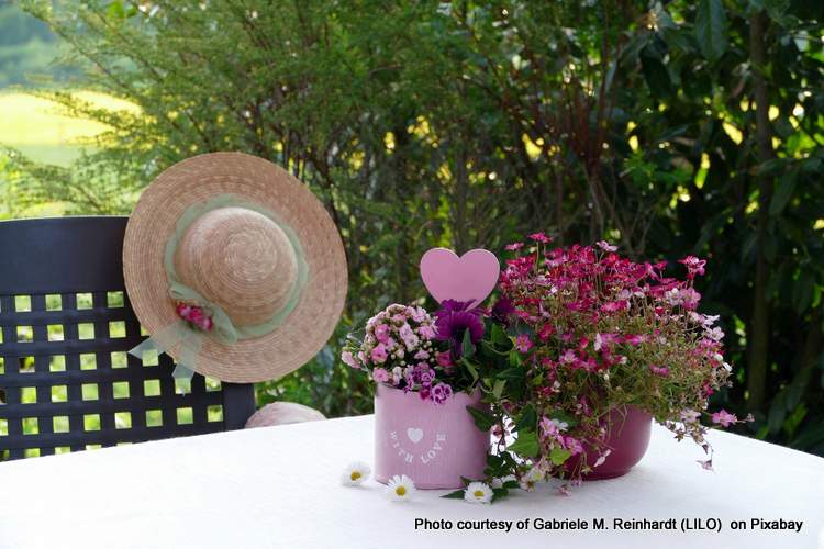 porch table ready for mother's day celebration