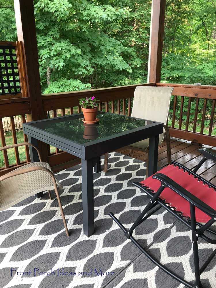 new table on our back porch