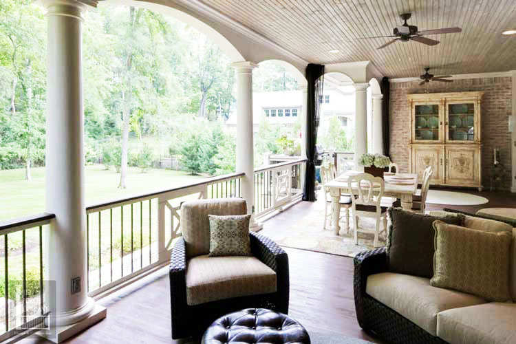 outdoor ceiling fans on back porch