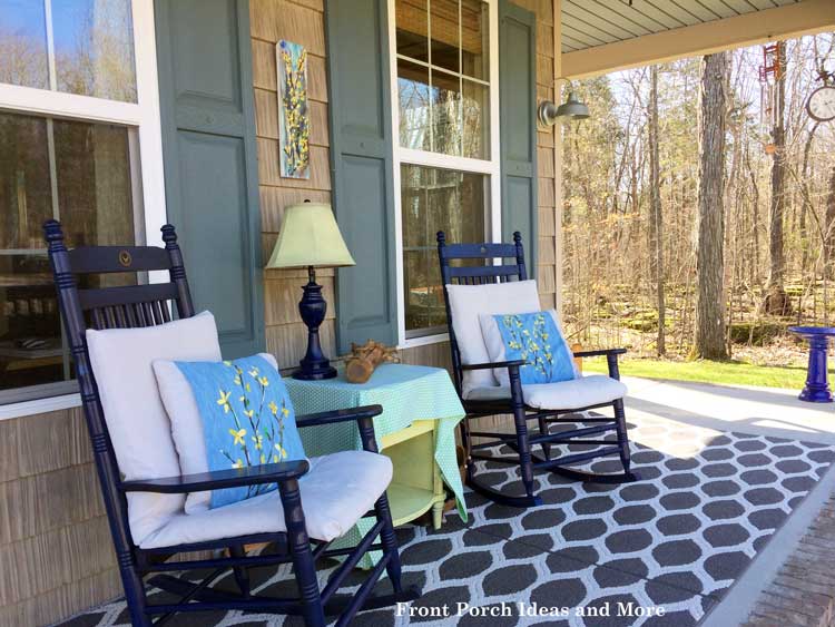 front porch with nice outdoor rugs