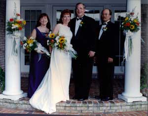 Outdoor wedding - the wedding party