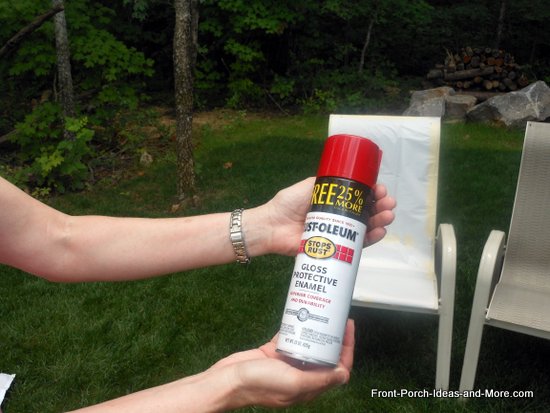 gloss protective enamel paint in sunset red