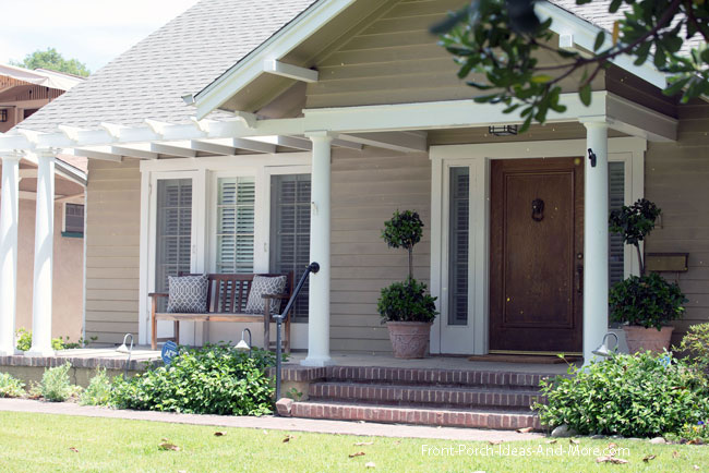 front porch extension with pergola roof 