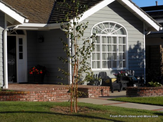 A fine example of adding a patio to extend your porch