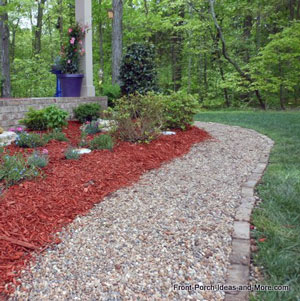 landscaping porch gravel pea walkway cottage stone yard diy lawn crushed constructed using