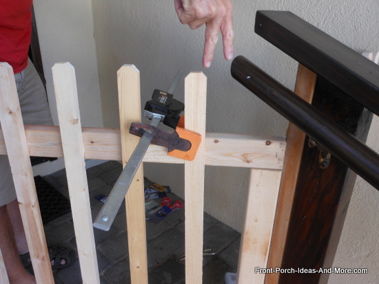 adjusting picket placement due to hand rail location