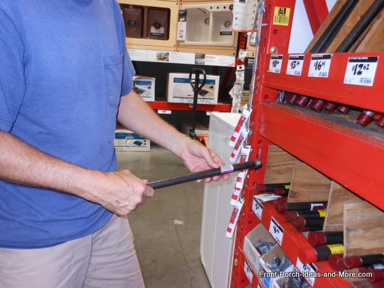 plumbing pipe display at Home Depot