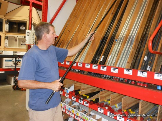 plumbing pipe display at Home Depot
