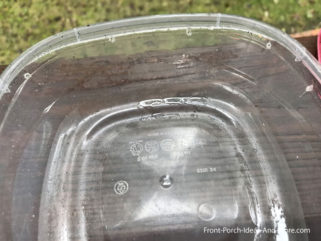 plastic container with holes