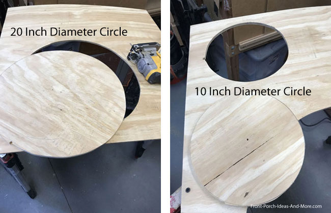 plywood circles for halloween project