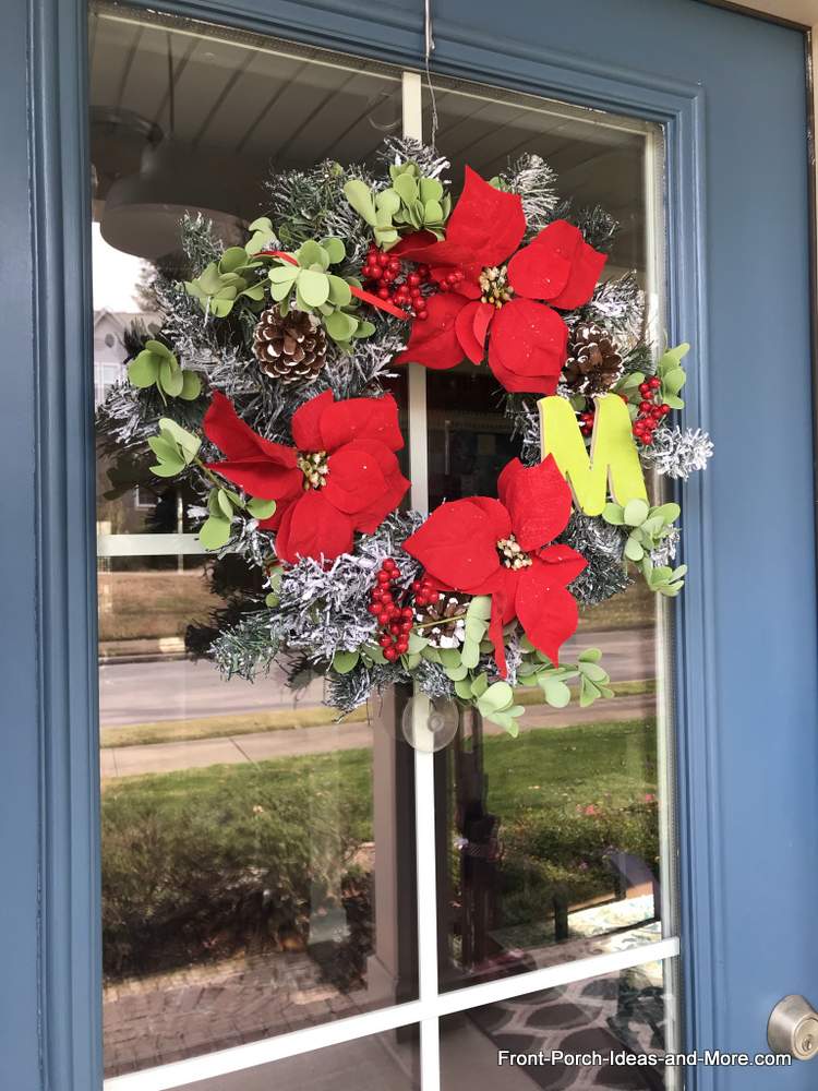 Our poinsettia wreath