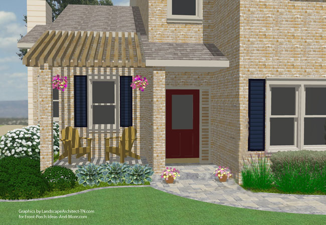 two story home with small front porch 