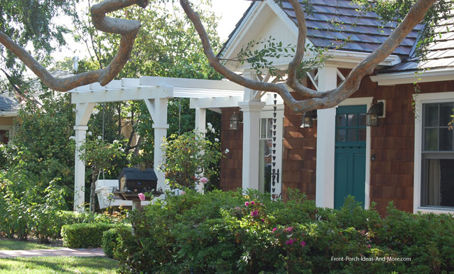 front porch extension using patio and pergola