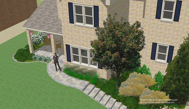 two story home with porch extension and integrated roof 