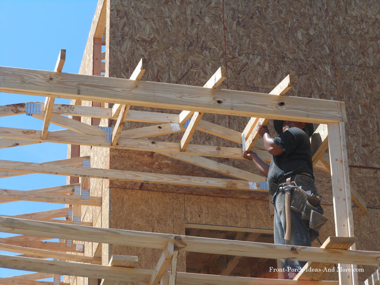 Building a Porch Roof - Tips and Photos