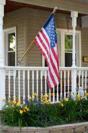 Porch decorating flag