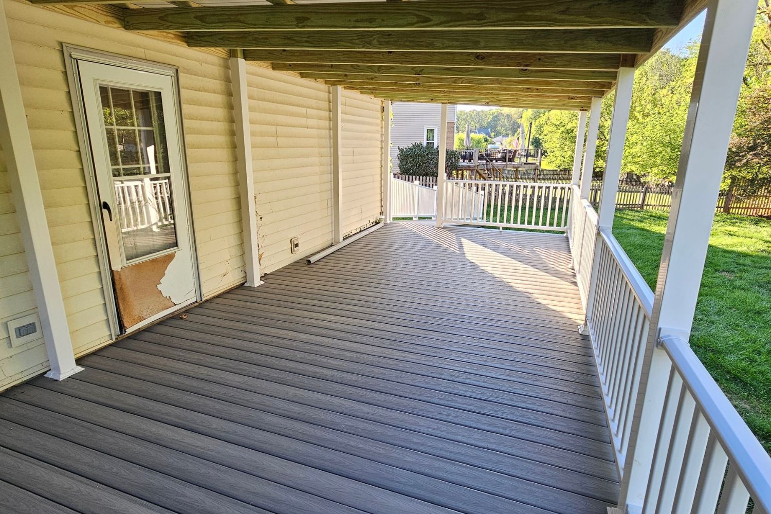 prefab mobile home full width porch