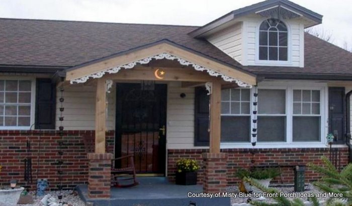 front porch with hip style roof design
