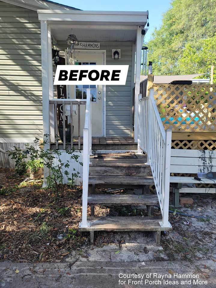 porch steps - before remodel