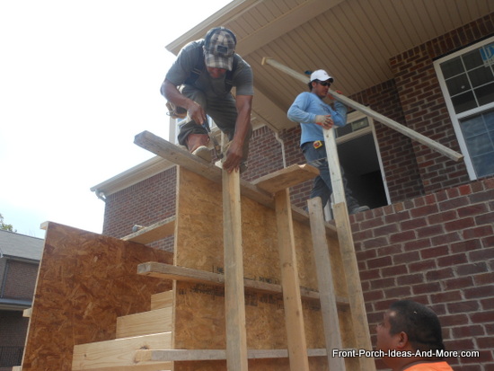 reinforcing entire structure to hold concrete