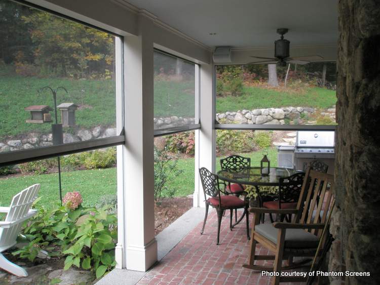 retractable screens on back porch