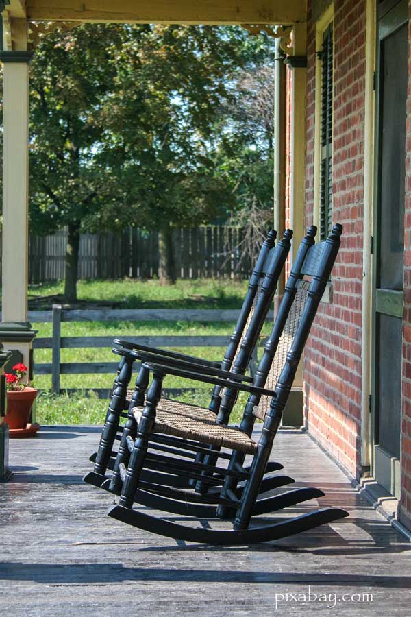 rocking chairs on porch