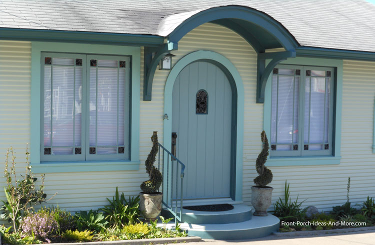 arch-style door overhang roof extension