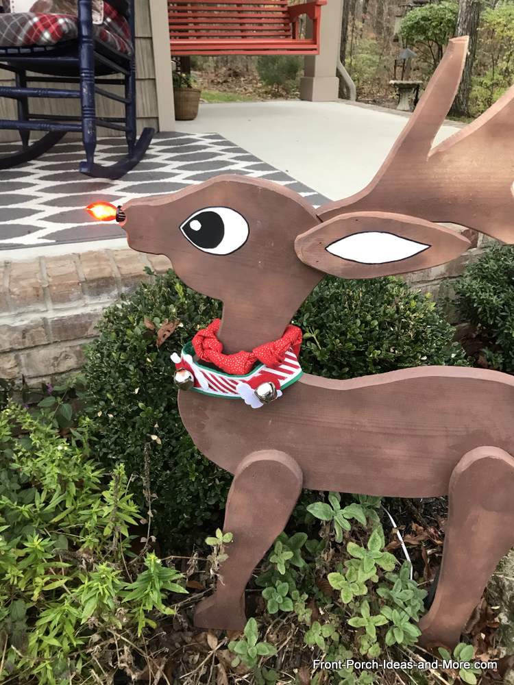 Our Rudolph the Red Nosed Reindeer Christmas porch