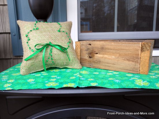 front porch with spring time landscaping