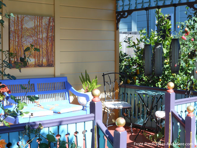 porch with privacy panel