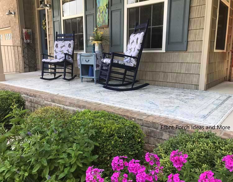 Our summer porch with a dragonfly theme