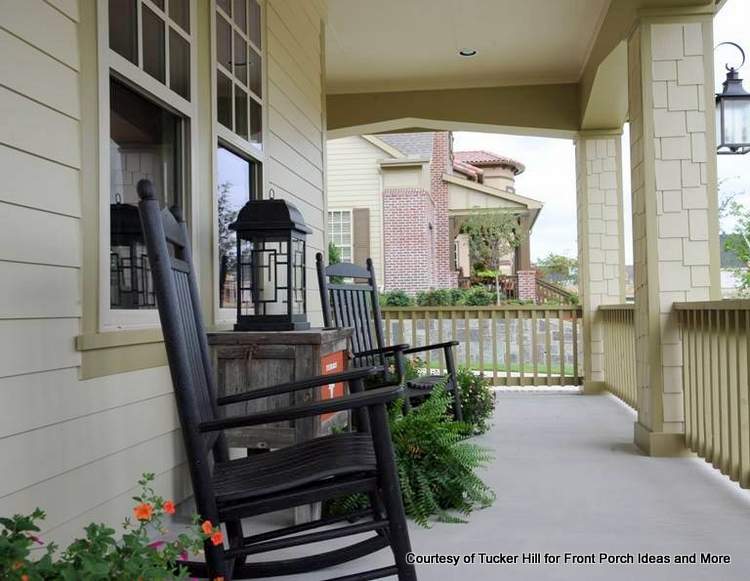 beautiful porch with rocking chairs