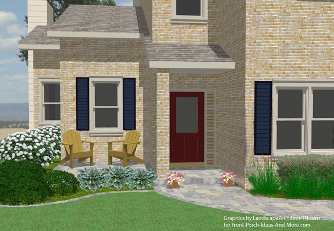 two story home with small front porch 
