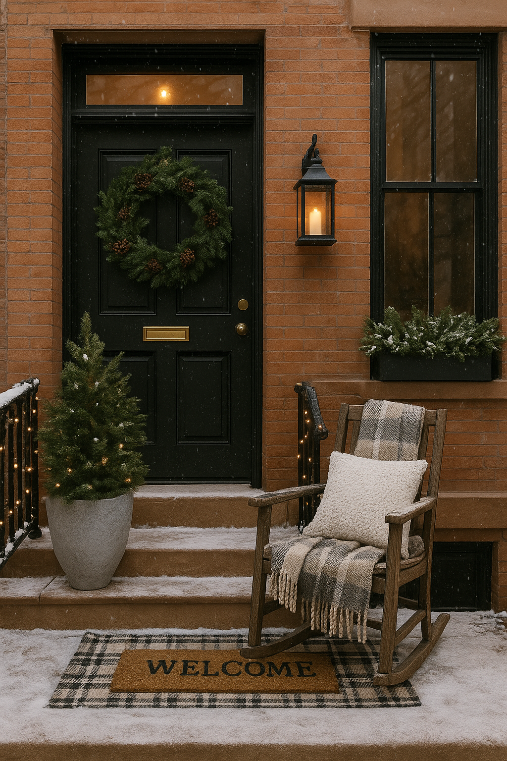 Apartment Porch Christmas Decorating Ideas
